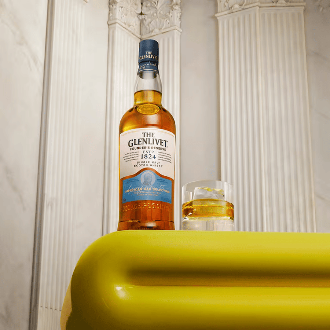 The Glenlivet Founder's Reserve bottle – Premium Scotch whisky available online with fast delivery from The VBar in Kenya.